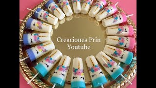 Paletas de Gelatina Unicornio🦄 Gelapaletas para mesa de postres [upl. by Amena]