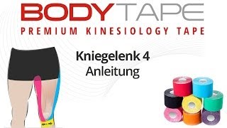 Kinesiologische TapingAnleitung für das Kniegelenk  Variante 4 [upl. by Ettennig531]