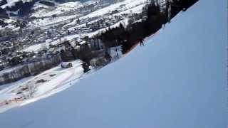 Kitzbühel Piste Streif Piste 21 mit Mausefalle und Steilhang [upl. by Gemma855]