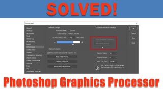 Photoshop Graphics Processor Not Detected  Photoshop GPU Not Detected [upl. by Patrica290]