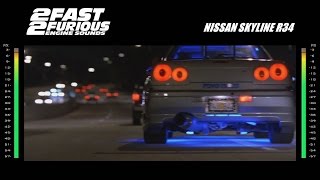 2 Fast 2 Furious Engine Sounds  Nissan Skyline [upl. by Eimmij]