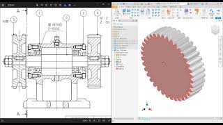 인벤터를 이용한 동력2 스퍼기어 모델링입니다 [upl. by Aloap873]