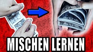 RIFFLE SHUFFLE  BRIDGE  KARTEN MISCHEN LERNEN FÜR TRICKS  2 ZaubereiBasics [upl. by Heywood]