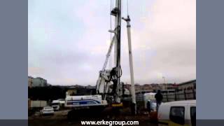 ERKE Group Soilmec SR60 Piling Rig  GeoPort  StartUp  wwwerkegroupcom [upl. by Yrannav]