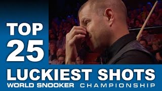 TOP 25 LUCKY SNOOKER SHOTS  World Championship 2017 [upl. by Ydnelg]