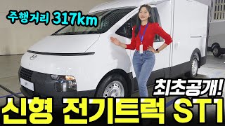 ST1 트럭 전기차 실물공개  포터보다 더 많이 싣는다 차박 캠핑카용으로도 좋겠어요 [upl. by Deirdra]