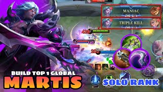 MARTIS BEST BUILD 2024  SOLO RANK MARTIS GAMEPLAY  MOBILE LEGENDS [upl. by Cordula581]