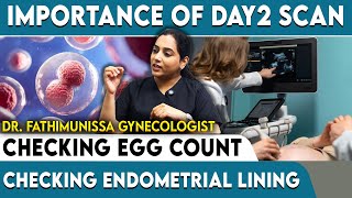 Importance of day2 scan  Checking egg count  Checking Endometrial lining  Dr Fathimunissa [upl. by Claudetta789]