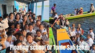 School project at Tonle Sab Lake Floating village Peak Kontel [upl. by Ameline59]