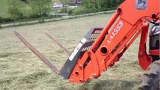 Kubota M8540 Hay Tedder iPhone 4s [upl. by Nnylimaj303]