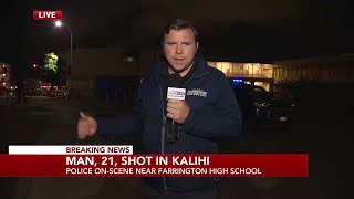 21yearold man seriously injured in apparent shooting in Kalihi [upl. by Yun]