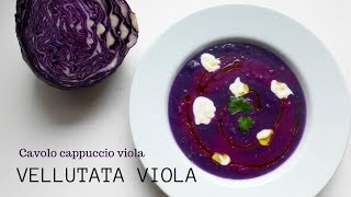 VELLUTATA VIOLA Cavolo verza RICETTA FACILE  RICETTE DI GABRI [upl. by Kathye]