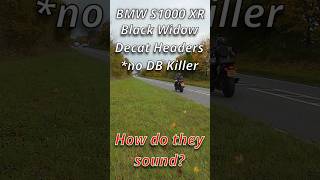 BMW S1000XR Black Widow Decat exhaust headers shorts [upl. by Emiline]