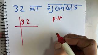 32 का गुणनखंड  32 ka gunakkhand  32 ka lcm  Maths  Hindi [upl. by Ng417]