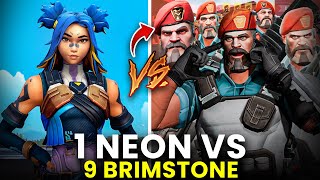 1 NEON VS 9 BRIMSTONE  SADECE MOLİ  VALORANT [upl. by Yttig]