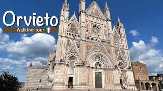 Walking tour Orvieto the most beautiful hilltop town of Umbria Italy [upl. by Ahseek]