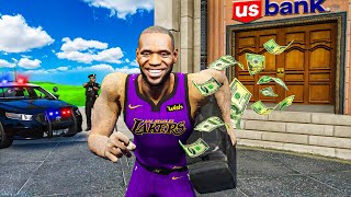 Robbing Banks with Lebron James in GTA 5 [upl. by Elrae350]