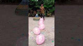 Funny tenge tenge song and popping balloon challenge 😍😍shorts funny balloon balloonpop [upl. by Omlesna]