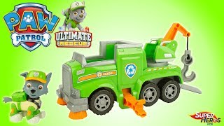 Pat Patrouille Ultimate Rescue Dépanneuse de Rocky Véhicules Paw Patrol Jouets Toy Review Noel 2018 [upl. by Firahs]