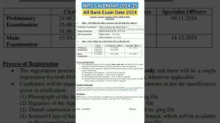 IBPS CALENDAR 202425 OUT  All bank exam date out ibps bank exam exam calendar sbi exam date [upl. by Ennaeilsel]