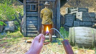 🔥🧨4K Dynamite amp Fire Bottle Gameplay 67  Red Dead Redemption 2 [upl. by Otrebcire]