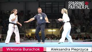 Wiktoria Burachok vs Aleksandra Pieprzyca IKO Nakamura Polish Open Limanowa 2024 SparringPartnerpl [upl. by Nosittam538]