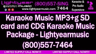 Karaoke Music mp3g sd card and CDG Karaoke Music Package Lightyearmusic 8005577464 🎵 4K 🎤 [upl. by Ardnad]