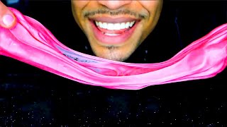 ASMR EDIBLE PINK SLIME CANDY MUKBANG YUMMY EATING SLIME SOUNDS STARBURST [upl. by Eenhpad]