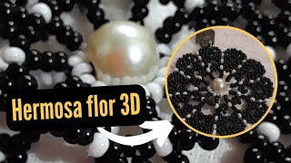 como hacer flor en 3D en mostacillas [upl. by Maddocks]