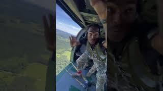 Jumpmaster Sends Paratroopers out of Helicopter [upl. by Leynwad]