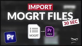 How to Create and Export MOGRT file in Adobe Premiere Pro 2024 [upl. by Alanson]