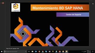 Video Manual  Mantenimiento BD SAP HANA [upl. by Saoj]