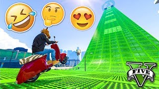 GTA V Online MEGARAMPA DOS EMOJIS DE MOTOCA [upl. by Redlac]