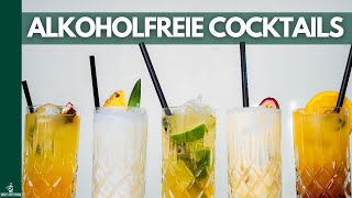 5 ALKOHOLFREIE CocktailsMocktails 🍹 Schnell  Einfach [upl. by Tomlin]