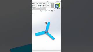 CAD EXERCISE  FAN  SOLIDWORKS cad solidworks3d autodesk 3dmodeling 3ddesign autocad [upl. by Suilenrac]