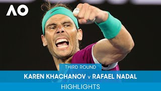 Karen Khachanov v Rafael Nadal Highlights 3R  Australian Open 2022 [upl. by Achilles]