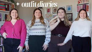 plus size outfit diary winter to spring 🪻🦋💐 [upl. by Nevet]