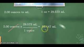 Unit Conversion fluid ounces to milliliters [upl. by Worlock]