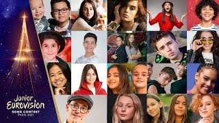 LAS 19 CANCIONES DE EUROVISIÓN JUNIOR 2021 [upl. by Rehpotsirc729]