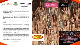 Concours Miss France les 30 finalistes sejourneront en Cote dIvoire pour leur stage préparatoire [upl. by Airdnoed]