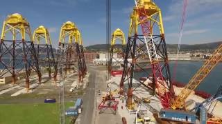 NAVANTIA Fene Entrega de jackets a Iberdrola Proyecto Wikinger [upl. by Sid608]