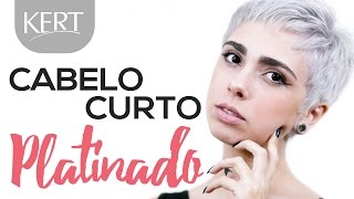 Cabelo Curto Platinado  KERATON BANHO DE BRILHO  ICE [upl. by Mehitable]