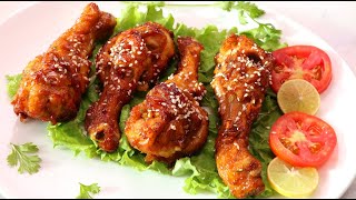 Spicy Honey Drumsticks Recipe  Spicy Chicken Drumsticks  Chicken Fry Recipe [upl. by Nnylarat]