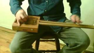 Diddley Bow  3 String Cigar Box Slide Guitar bo weisenborn dobro national resonator [upl. by Atilrahc]