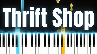 Thrift Shop Macklemore  Piano Tutorial SHEET MUSIC [upl. by Naujtna]