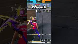 1vs 4 with Usp freefire gaming shorts viralvideo trending foryou shortsviral white444 new [upl. by Dore719]