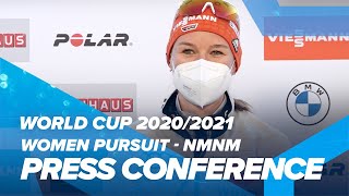 NMNM World Cup 8 Women Pursuit Press Conference [upl. by Ahsienod]