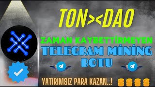 TONxDAO Zaman Kaybettirmeyen Mining Botu  TonxDao airdrop bitcoin solana telegrammining [upl. by Ramgad]