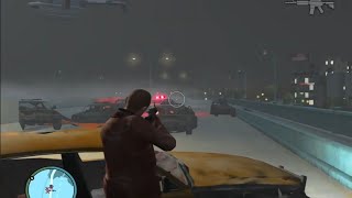 GTA 4 LCPD Vs Niko 720p Northwood Heights Bridge Liberty City [upl. by Assirahs]