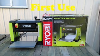 Ryobi Thicknesser Review  First Use [upl. by Hareemas]